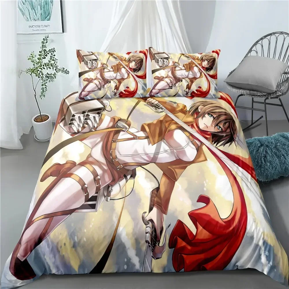 Linen Duvet Cover - Sarung Bantal Tekstil Rumah Anime Attack