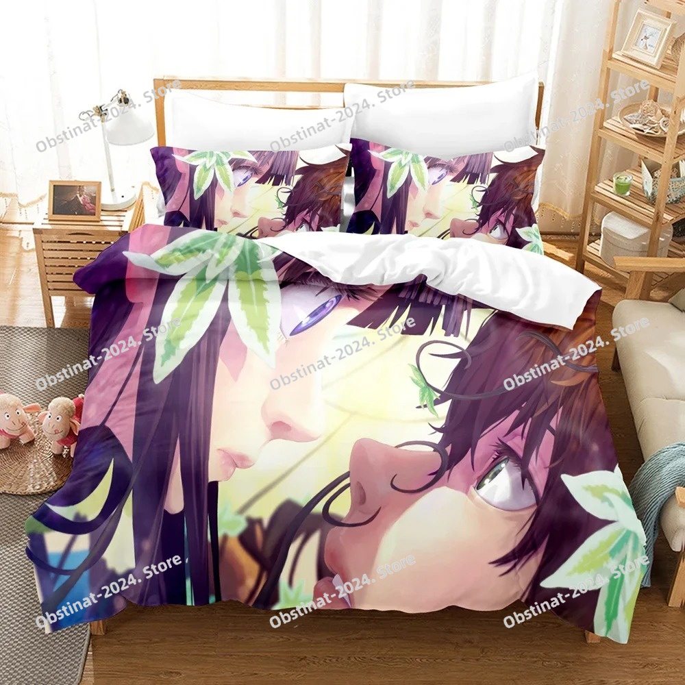 Linen Duvet Cover - Set Sprei Anime Fruits Basket, Set