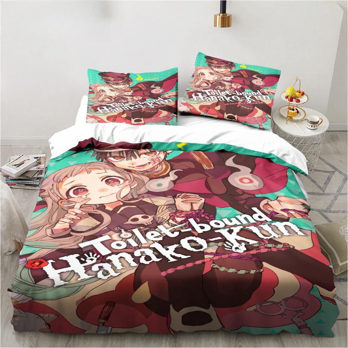Linen Duvet Cover - Anime Toilet-Bound Hanako-kun 3D Dicetak 2/3