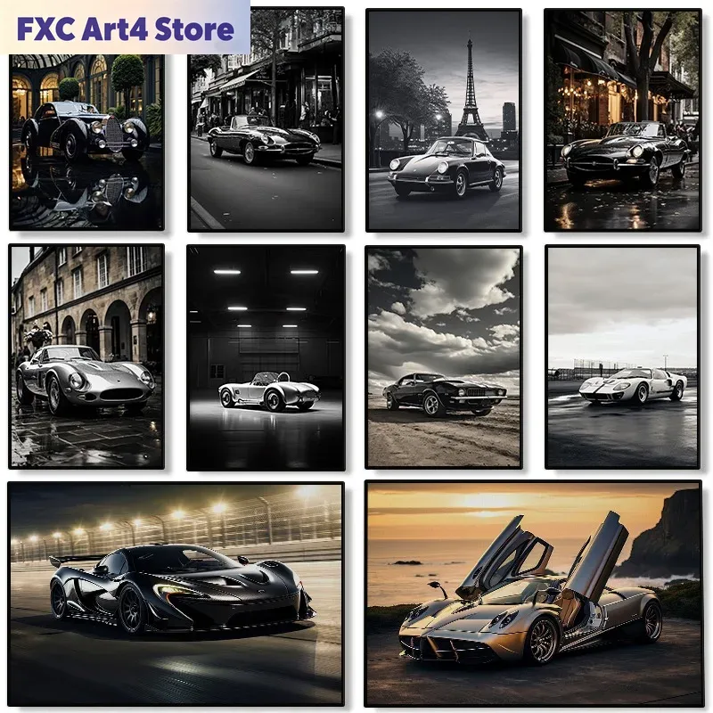 Luxury Lifestyle Store - Poster Mobil Merek Terkenal Modern Tanpa