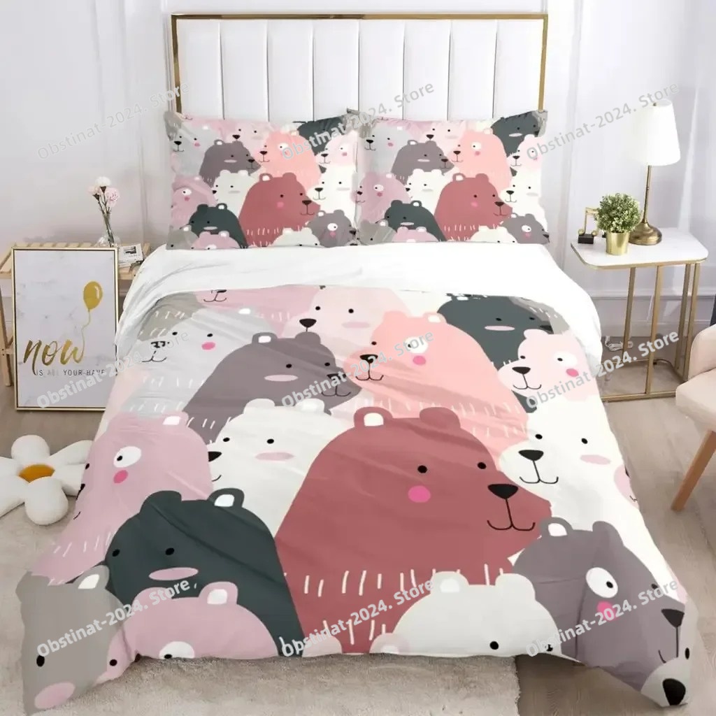 Set Sprei Motif Hewan Kartun,  - Linen Duvet Cover ulasan dan harga