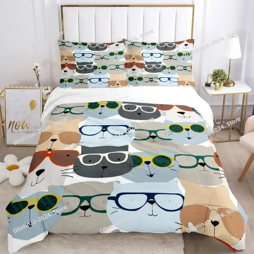 Set Sprei Motif Hewan Kartun,  - Linen Duvet Cover ulasan dan harga