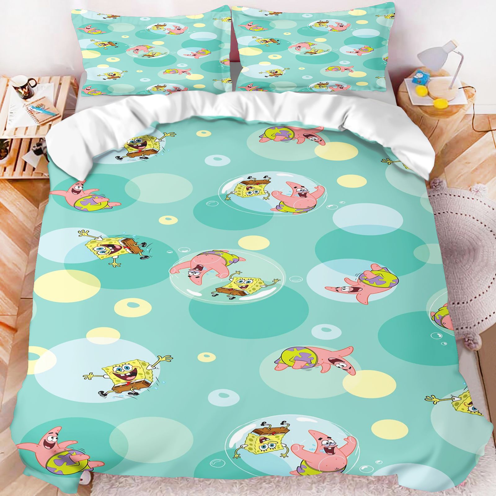 Set Sprei Karakter SpongeBob S - Linen Duvet Cover ulasan dan harga
