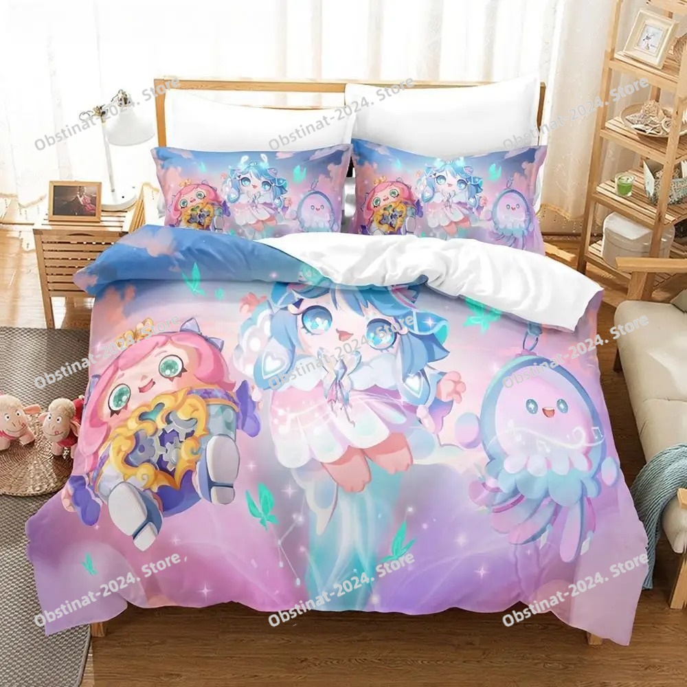 Set Sprei Kasur Tema Eggy Part - Linen Duvet Cover ulasan dan harga