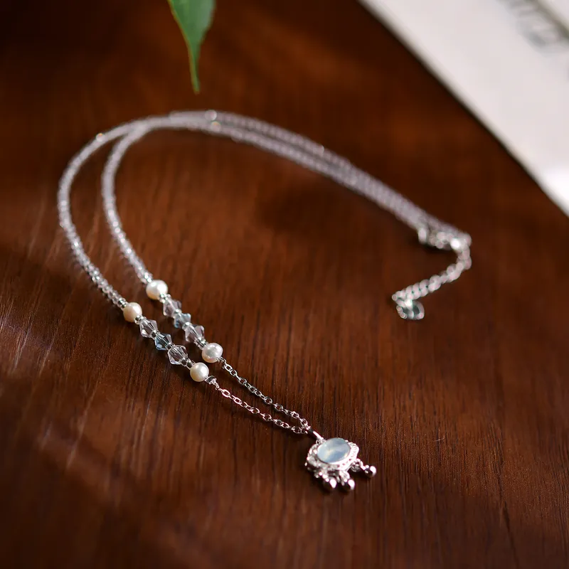 Kalung Aquamarine Gaya Nasiona - Luxury Lifestyle Niche ulasan dan harga